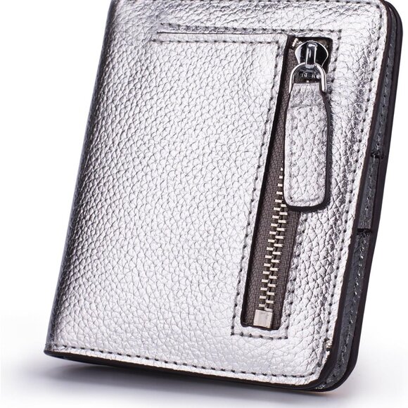 Accessories - Small Leather Wallet Women's RFID Blocking Compact Bifold Card Holder Purse